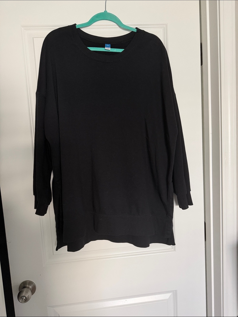 Old Navy Black Oversized Crewneck Sweatshirt